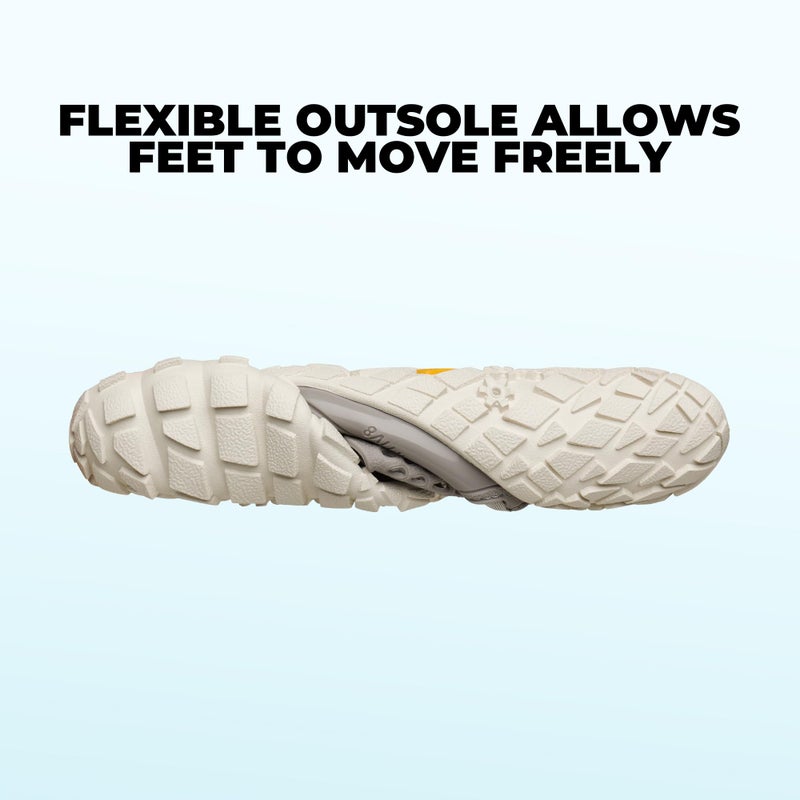 NORTIV 8 Womens Barefoot Water Sports Shoes - Outdoor Athletic Pool Swim Hiking Aqua Shoes, Beige/Light/Grey - 8.5 (Treklady-2) - Image 4